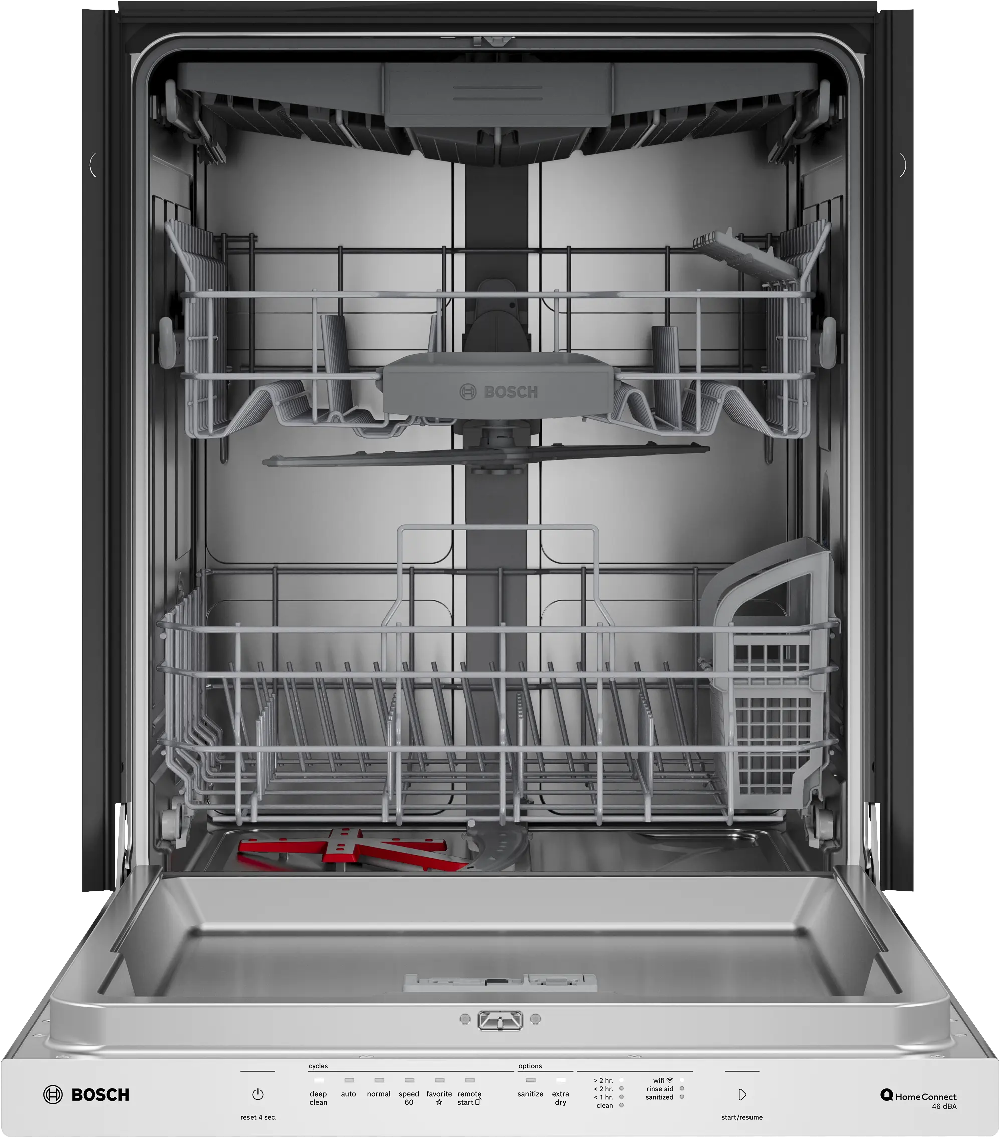 Bosch SHP53EM5N Door Open with Racks