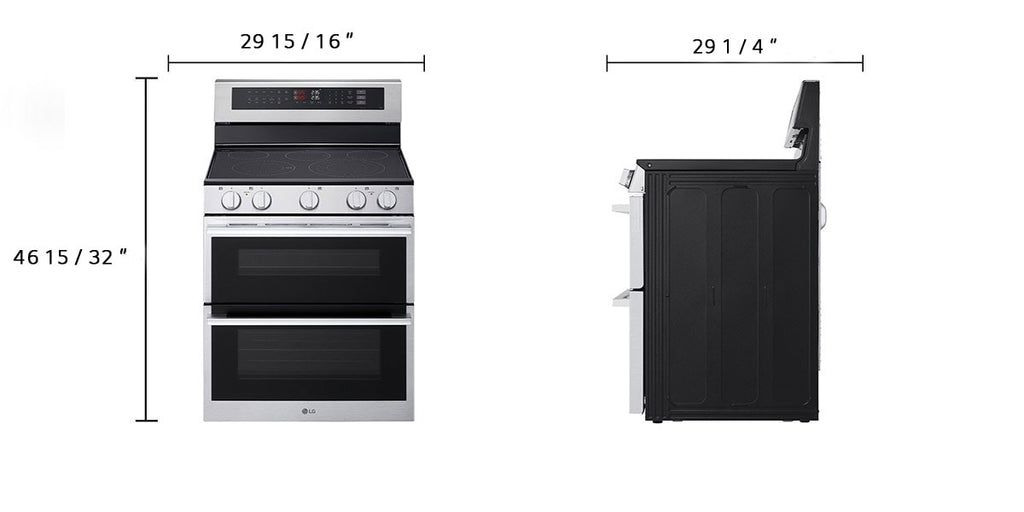 LG LDEL7324YE Dimensions