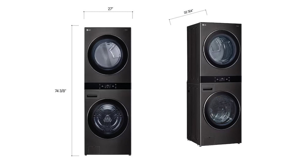 LG WKEX300HBA Dimensions