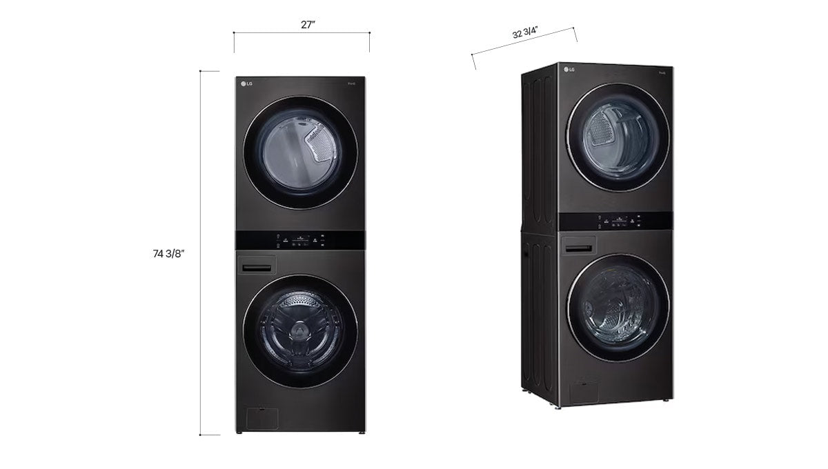 LG WKEX300HBA Dimensions