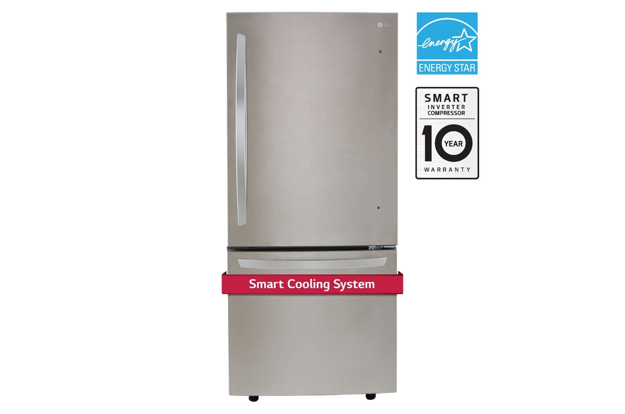 LG LRDNS2200S 30" Bottom Freezer Refrigerator