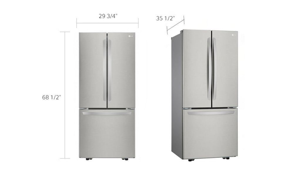 LG LRFNS2200S Dimensions